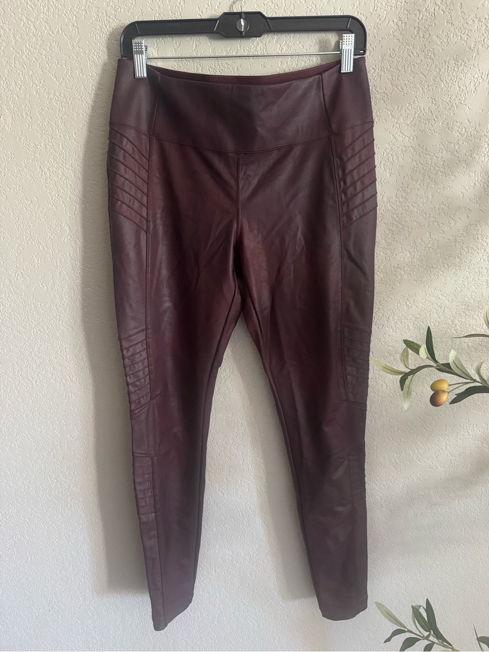 Athleta Delancey Gleam Moto Tights Decadent Chocolate Large Tall
